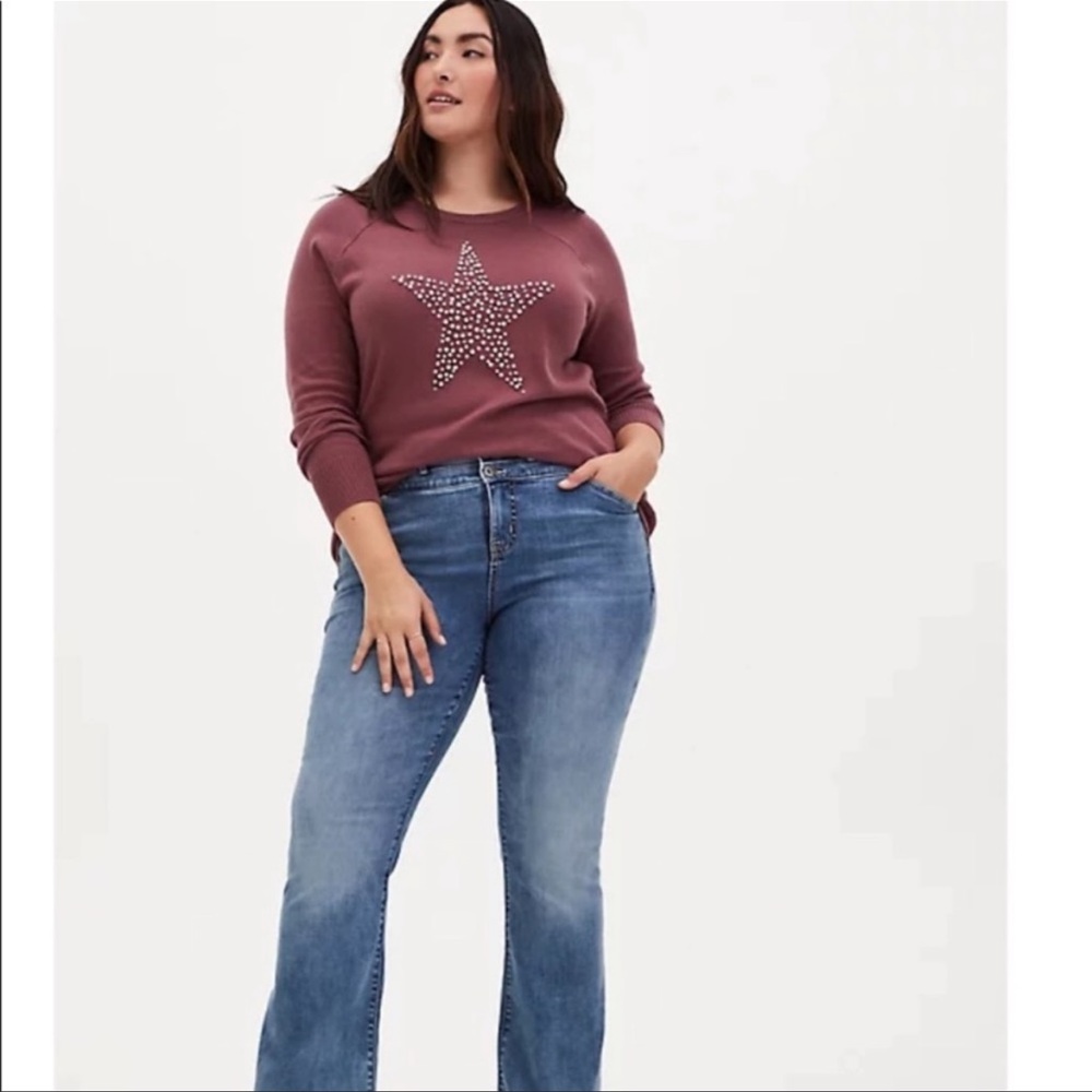 Torrid Pullover Knot Embellished Sweater Size 2